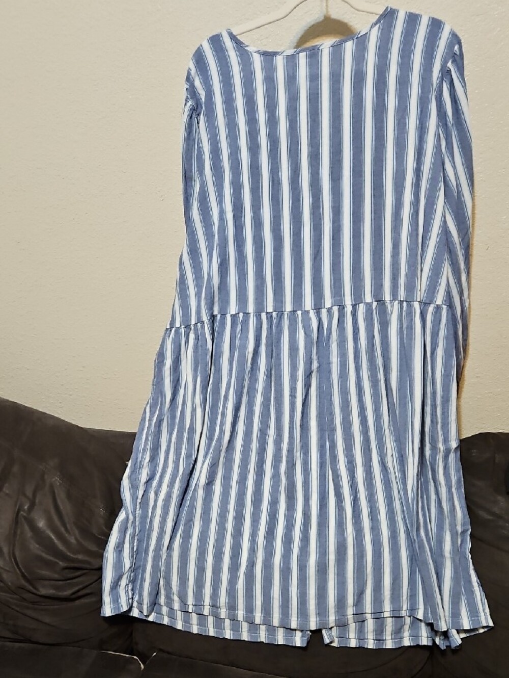 Old Navy Blue and White Striped Midi Dress - Picture 6 of 9